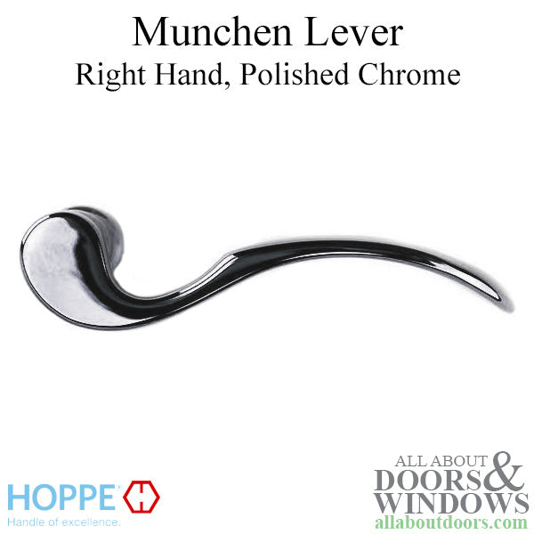 Hoppe Munchen Lever Handle – Right Hand, Polished Chrome