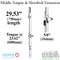 Hoppe HLS9000 Middle Extension with Tongue and Shootbolt – 16mm Faceplate, 29-1/2" Length