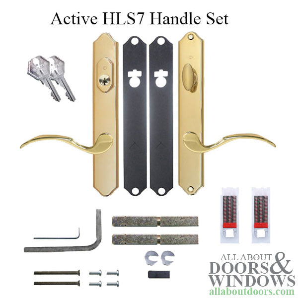 Hoppe HLS7 Handle Set Parts Pack for 2-1/4" Doors – Active, Key Above
