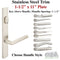 Multipoint Lock Handleset Trim – 133mm PZ, Stainless Steel, Modern Square Ends