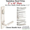 Multipoint Lock Handleset Trim – 2" x 10" Plate, 133mm PZ, Stainless Steel
