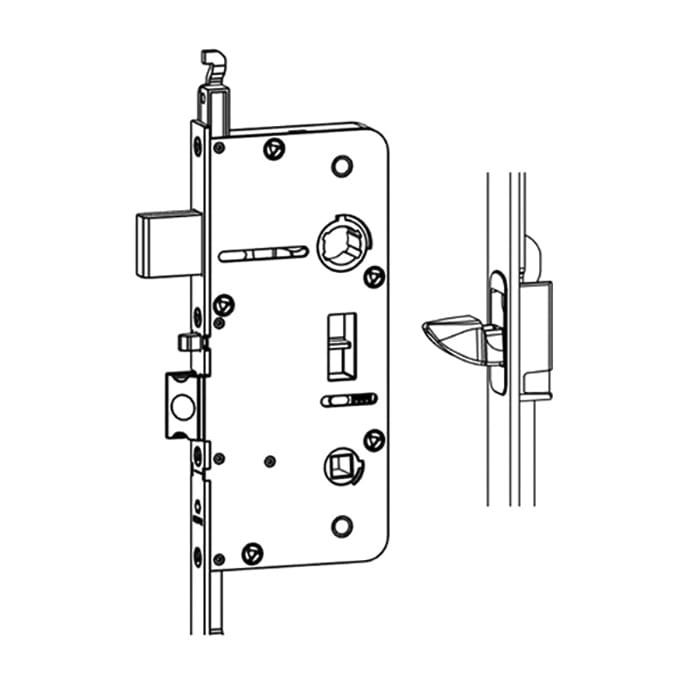 Hoppe HLS 2000 Multipoint Lock Lower Assembly – 60mm Backset, 92mm PZ