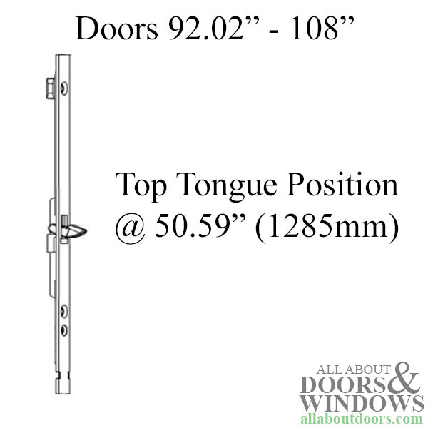 Hoppe HLS2000 Upper Extension – 16mm Faceplate, 66.28" Length