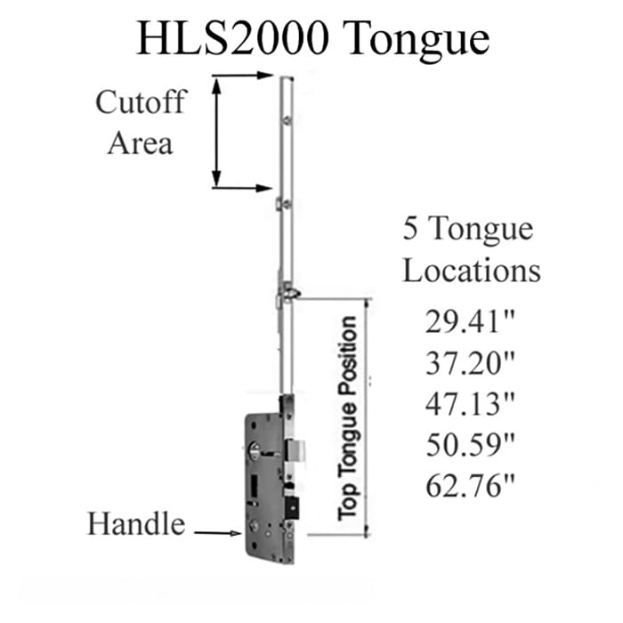 Hoppe HLS2000 Upper Extension – 16mm Faceplate, 66.28" Length