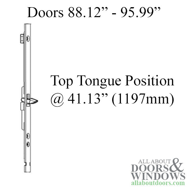 Hoppe Upper Extension for HLS2000 – 16mm Faceplate, 54.27" Length