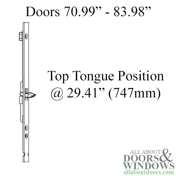 Hoppe Upper Extension for HLS2000 – 16mm Faceplate, 42.26" Length