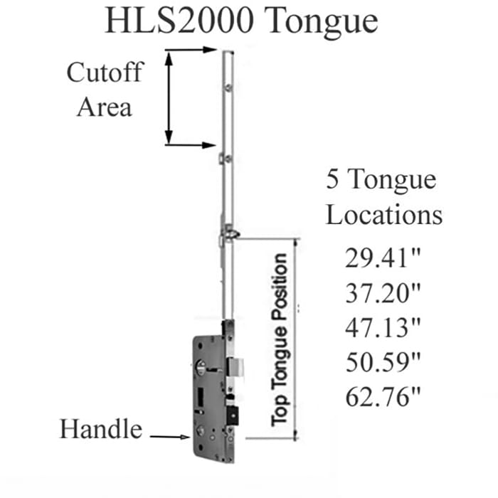 Hoppe Upper Extension for HLS2000 – 16mm Faceplate, 42.26" Length