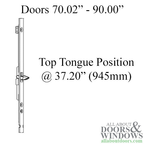 Hoppe Upper Extension for HLS2000 – 16mm Faceplate, 48.28" Length