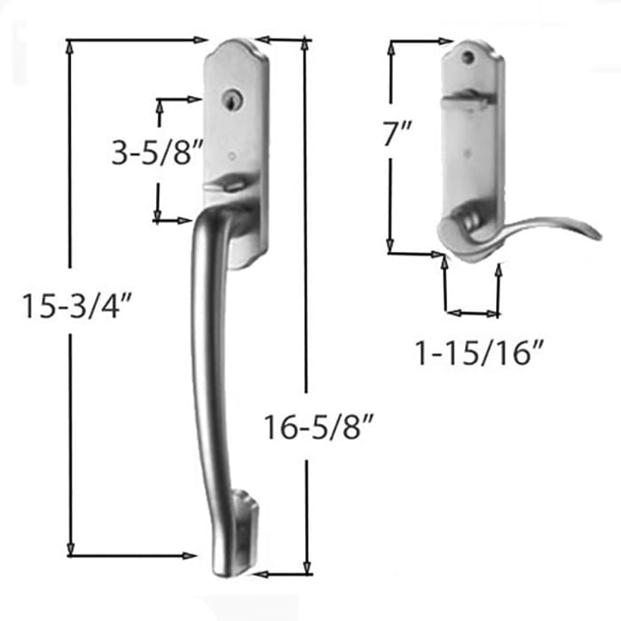 Hoppe Dallas Handleset Trim – 92mm PZ, Left Hand, Rustic Umber