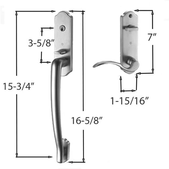 Hoppe Munchen HLS2000 Traditional Entrance Handle Set – Right Hand, 92mm PZ