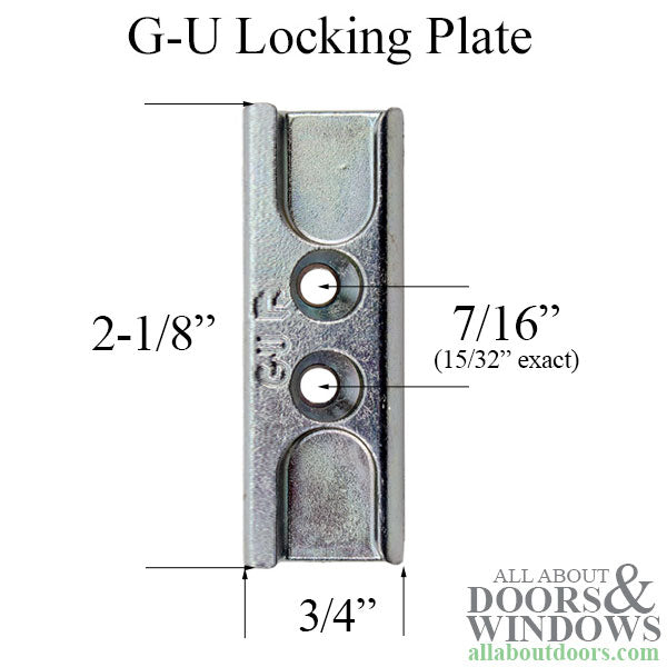 GU Euro Groove Locking Plate – 2-1/8" Length