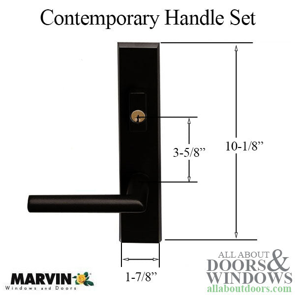 Marvin Modern Handle Assembly for Ultimate Hinged French Door – Active Panel, 92mm PZ