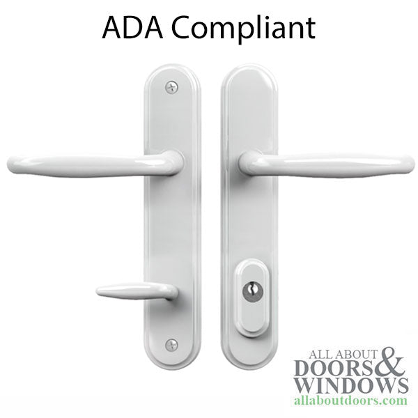 Amesbury Truth ADA Lever Handle Set – Active Keyed, White