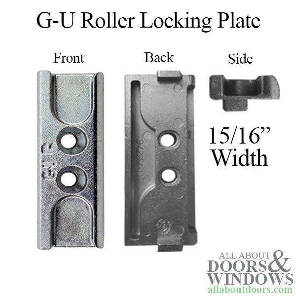 GU Euro Groove Locking Plate – Side Tabs, 2-1/8" Length