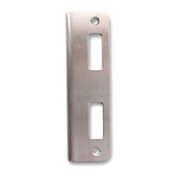 Truth Sentry Center Latch & Deadbolt Strike Plate – 1-3/4" Door, Stainless Steel
