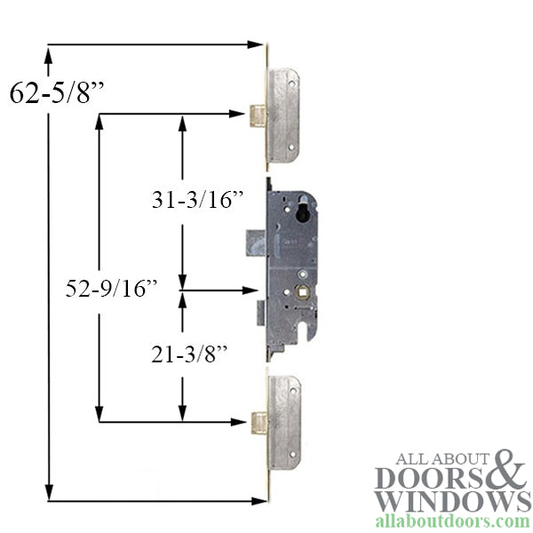 GU Secury 3-Point Automatic Multipoint Lock for 6' 8" Doors – 45mm Backset, 92mm PZ