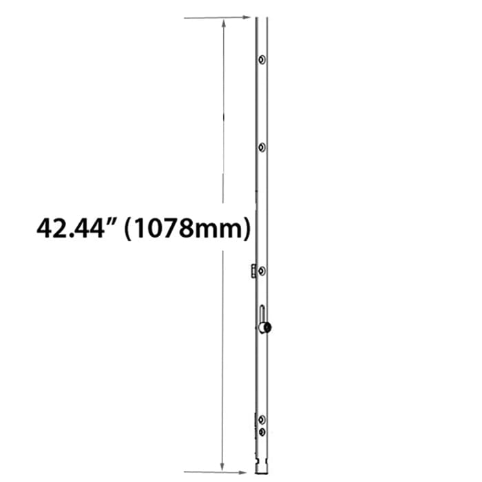 Hoppe Top Extension for HLS9000 – Automatic, 16mm Faceplate, 42.44" Length