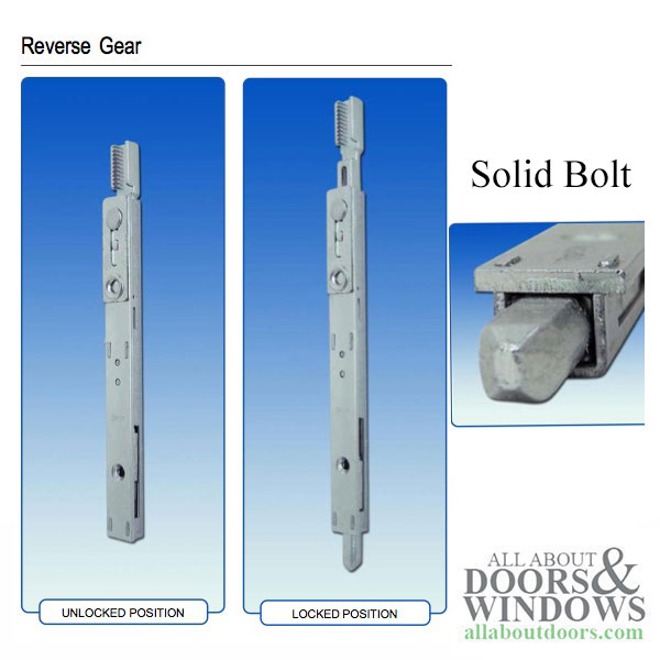 GU Ferco Secury Europa Reversing Gear Top Shootbolt – 16mm Faceplate, Silver Ferguard