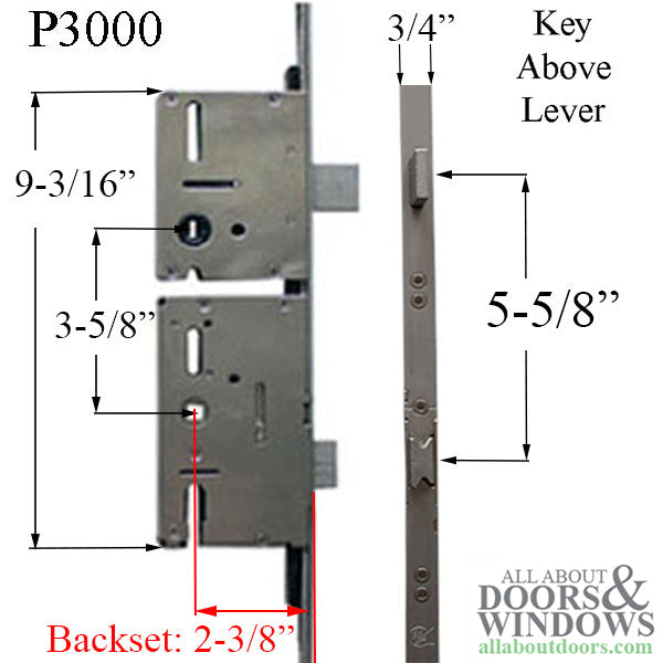 Amesbury P3000 Series Multipoint Lock – 60mm Backset, 92mm PZ