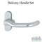 Hoppe Paris Handle Set for Balcony Doors – Non-Keyed, Aluminum Silver F1