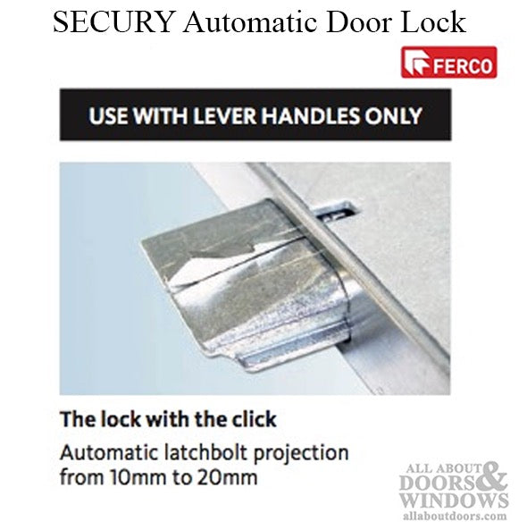 GU Ferco Secury 3-Point Automatic Multipoint Lock for 6' 8" Doors – 60mm Backset, 92mm PZ, Stainless Steel