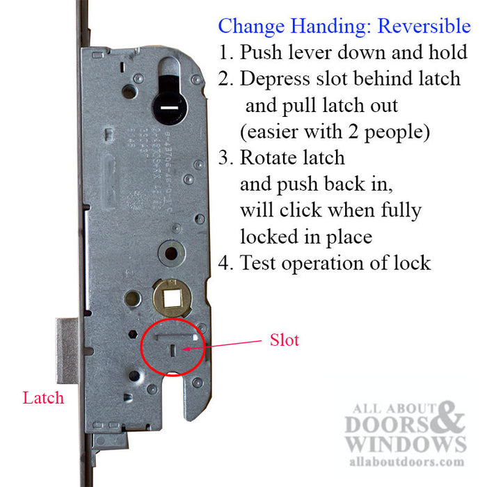 GU Ferco Secury 3-Point Automatic Multipoint Lock for 6' 8" Doors – 60mm Backset, 92mm PZ, Stainless Steel