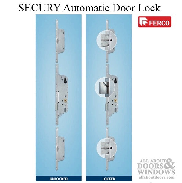 GU Ferco SECURY 3-Point Automatic Multipoint Lock for 8' Doors – 60mm Backset, 92mm PZ
