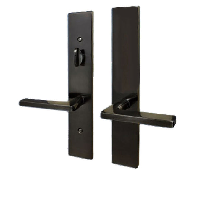 G-U Roma Handleset Trim – 55mm Plate, 92mm PZ, Black Powder Coat