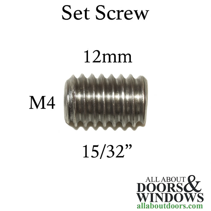 Hoppe Set Screw for Dallas Sliding Door Handle – M4 x 12mm