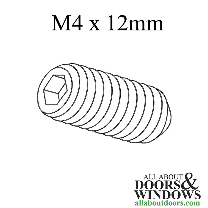 Hoppe Set Screw for Dallas Sliding Door Handle – M4 x 12mm