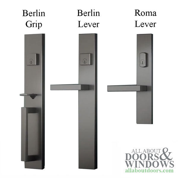 G-U Ferco Berlin Handleset Trim – Minimum 2" Backset, American Cylinder