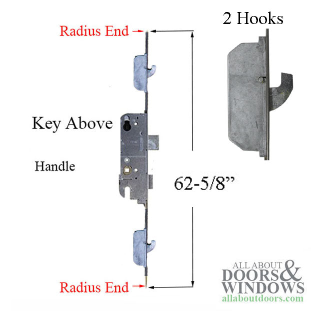 Securitec SH2 Multipoint Lock – 45mm Backset, 92mm PZ, Stainless Steel
