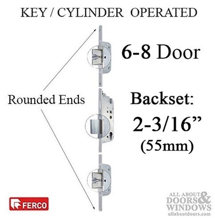 GU Secury Automatic Multipoint Lock for 6' 8" Doors – 55mm Backset, 92mm PZ