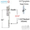 Hoppe HLS9000 Multipoint Lock Tongue Version – 45mm Backset, 20mm Faceplate, 36" Handle Height