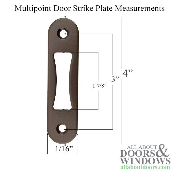 G-U Ferco Multipoint Strike Plate – Radius Corner, Antique Brass