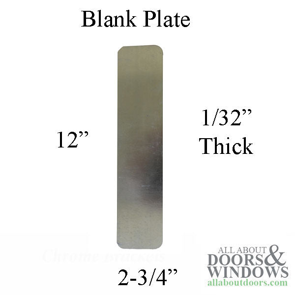 Escutcheon Mull Plate with Round Corners – 2-3/4" x 12", Galvanized Steel