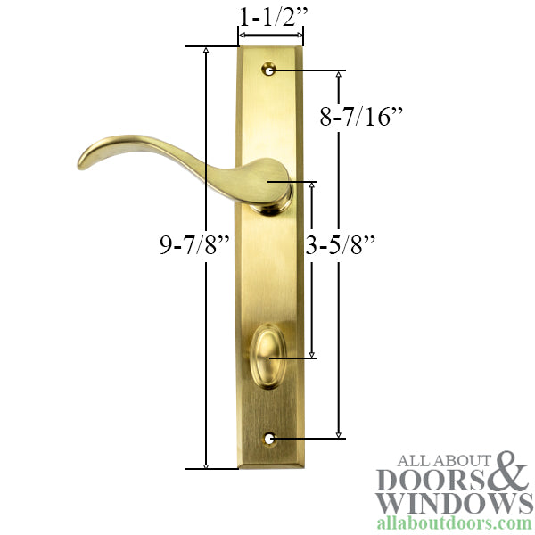 Pella Virago Handleset Active Keyed Trim – 92mm PZ, Polished Brass