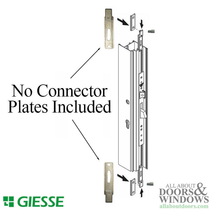 Giesse INOX Multipoint Lock Case – 45mm Backset, 92mm PZ, No Connector Plates
