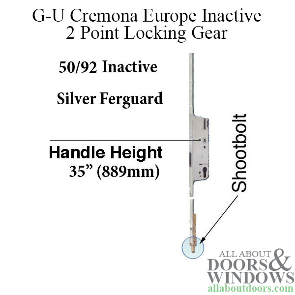 GU Cremona Europa Inactive 2-Point Door Lock – 50mm Backset, 92mm PZ