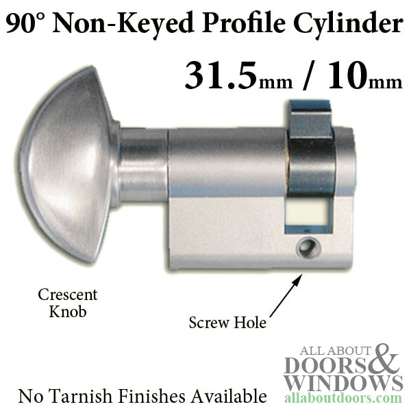 Hoppe 90-Degree Profile Cylinder with Crescent Knob – Non-Keyed