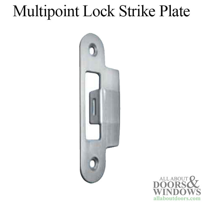 GU/Ferco Multipoint Top & Bottom Strike Plate – 1-3/4" Door, Satin Nickel