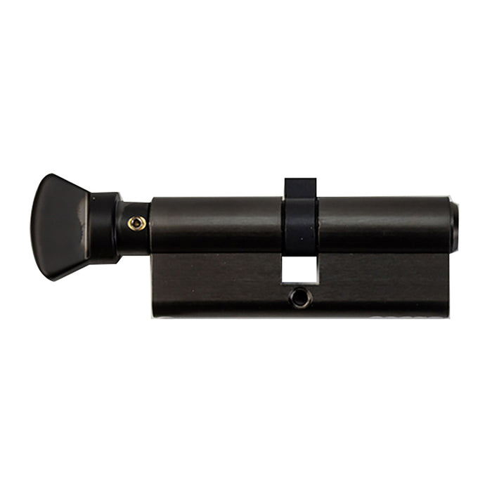Hoppe Cylinder – 40mm/40mm, 90° V-Knob, Dark Metallic Bronze