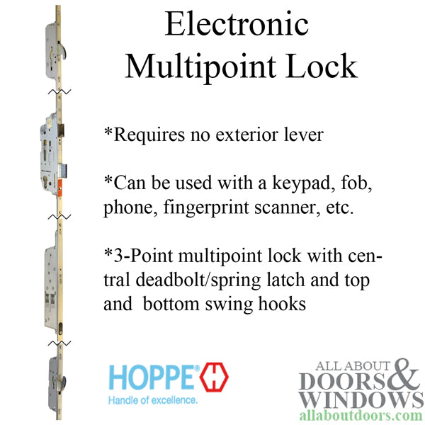 Hoppe/FUHR Electronic Multipoint Lock – Multitronic, 65mm Backset
