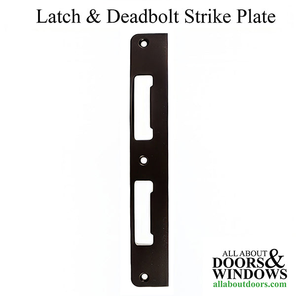 Hoppe Latch and Deadbolt Strike Plate – Flat, Non-Handed, Rustic Umber