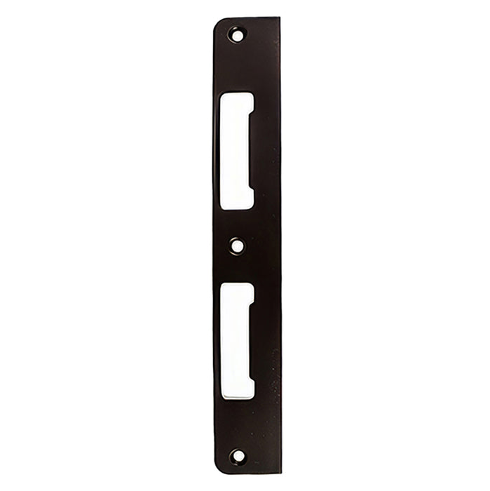 Hoppe Latch and Deadbolt Strike Plate – Flat, Non-Handed, Rustic Umber