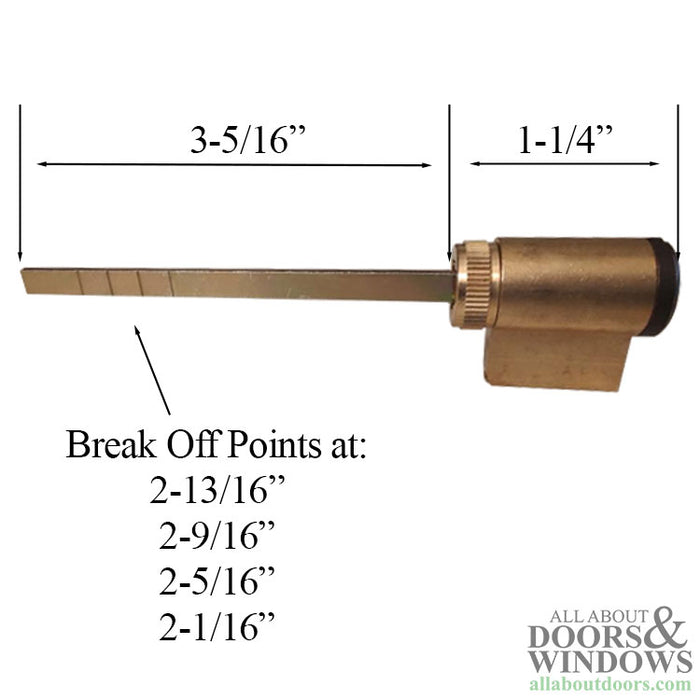 GU 5-Pin Keyed Cylinder – Extra Long 90mm Tail Piece