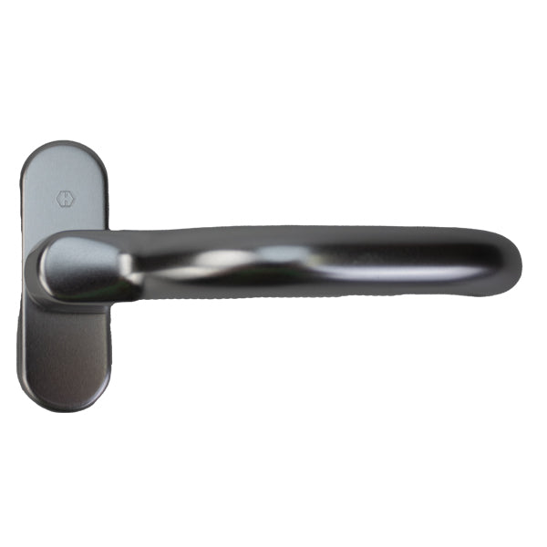 Hoppe Paris Handle Set for Balcony Doors – Non-Keyed, Aluminum Silver F1