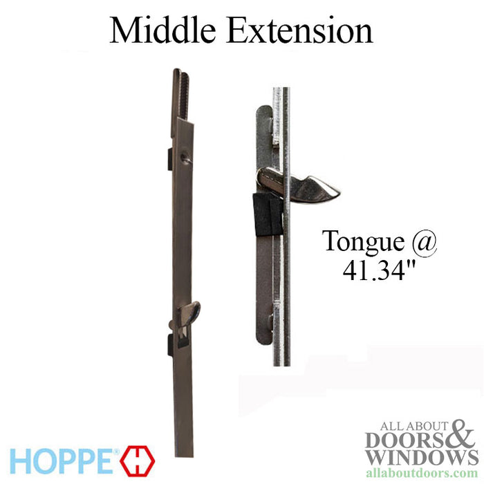 Hoppe HLS9000 Active Middle Extension with Tongue and Shootbolt – 16mm Faceplate, 45.51" Length