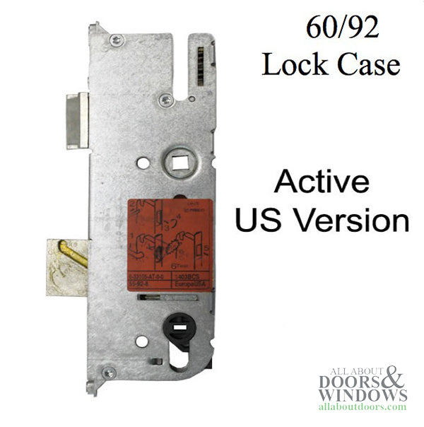 GU Secury Europa Mortise Lock Body – 60mm Backset, 92mm PZ, American Cylinder