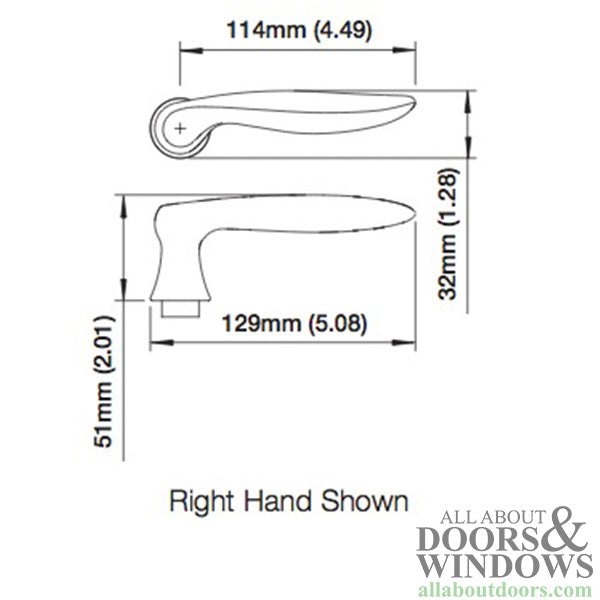 Hoppe Toronto Inactive Lever – Non-Keyed, Satin Nickel